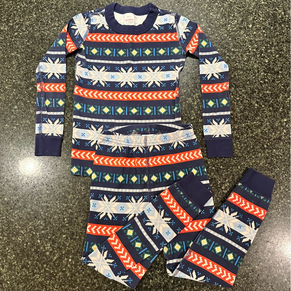Hanna Andersson Pajamas Size 5 | Organic Cotton | Fairisle Print EUC
